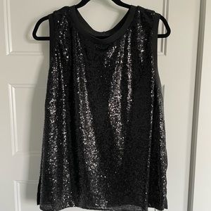 Black sequin top